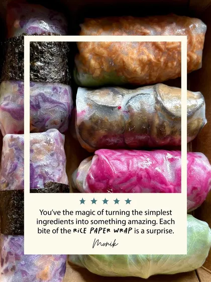 Nothing makes us happier than hearing from you. This review for our Vietnamese Rice Paper Wraps captures exactly what we aim for: turning simple, fresh ingredients into a magical and surprising culinary experience.