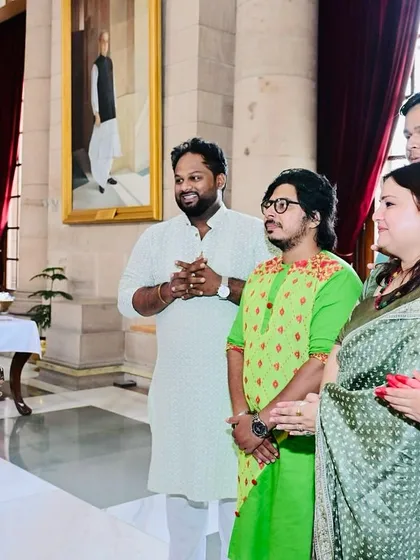 A truly humbling moment meeting the Honorable President of India, Droupadi Murmu ji. It was an honor to be in her presence at the President's House.
