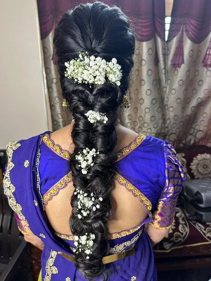 Laxmi Ramkrishna - Special Occasion Hairstyling Traditional South Indian Braids photo 51