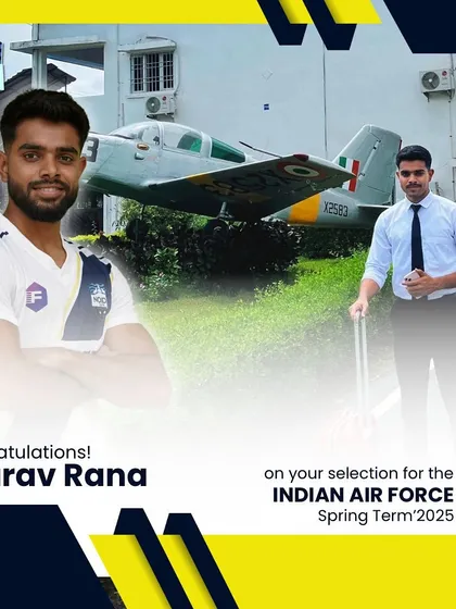 Congratulations to our player Saurav Rana on his selection for the Indian Air Force. We are proud to see our players serve the nation with honor.
