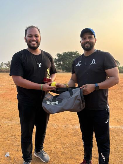 Another award presentation from our community cricket event. Recognizing hard work is part of our culture.