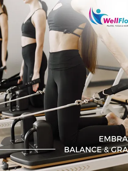 A shot capturing the essence of Pilates on the reformer: embracing balance, grace, and controlled strength.
