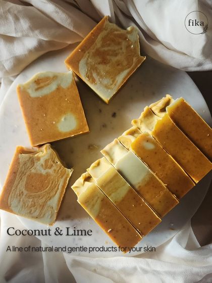 I've bottled sunshine and squeezed a lime into this little bar of bliss. My Coconut & Lime Soap features cold-pressed virgin coconut oil, coconut milk powder, and mango butter for a creamy, tropical lather.