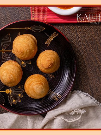 Can't you almost taste the crunch? Dim sum isn't just steamed. These are my baked spiral pastries, with flaky layers and a delicious savory filling.