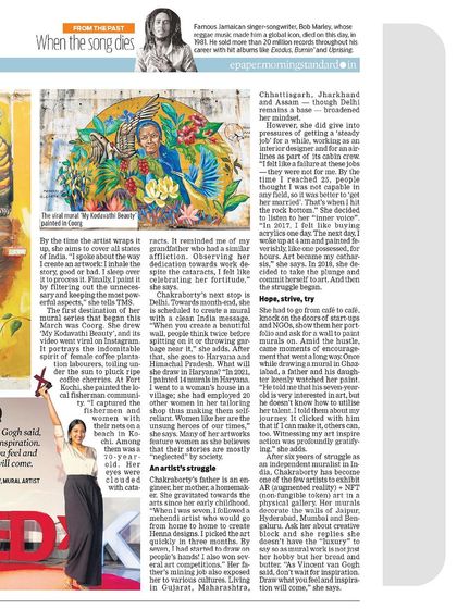 This part of the article quotes me on my inspiration and my move into augmented reality and NFT art.