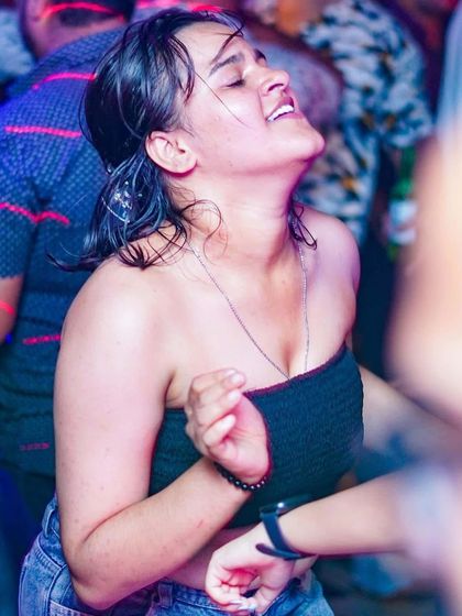Lost in the music. This is what it looks like when you let go of all your worries on the dance floor at Drava Bar.