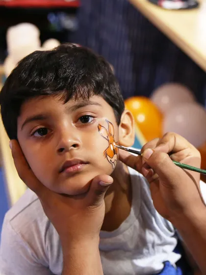 A professional artist provides face painting for our guests. This is a popular choice for themed parties and special events.