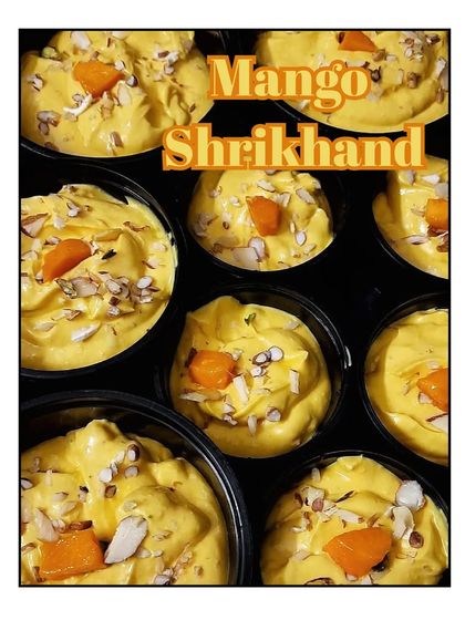 For Gudi Padwa, I offer both Dryfruit Shrikhand and this delicious Mango Shrikhand. It is made with the best quality mango pulp and has a rich, creamy texture that is perfect for festive celebrations.