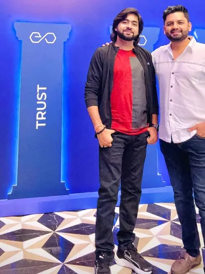 A pre-gig click with my friend and fellow musician Manuj Dubey.