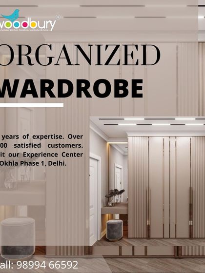 An organized wardrobe is key to a stress-free home. This design focuses on clean lines and a calming color palette, with ample storage to keep everything neatly tucked away.