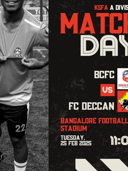 Our first matchday of the KSFA A Division season against FC Deccan.