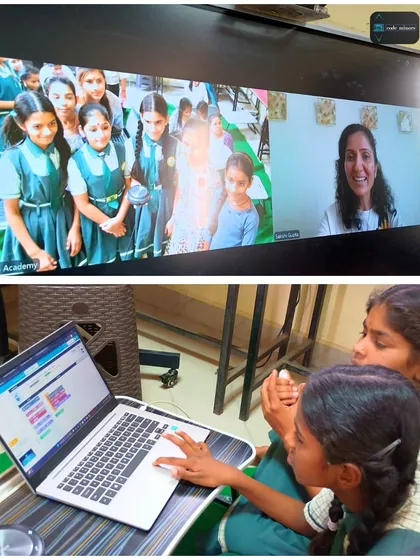 A snapshot from my inspiring coding session at Spandan Academy, where I introduced students to animation and storytelling through Scratch. It was a deeply enriching experience filled with curiosity and connection.