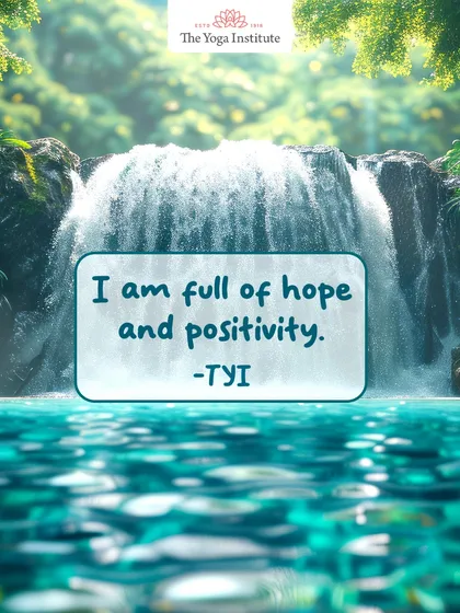 "I am full of hope and positivity." Choosing to see possibilities even in challenges uplifts your spirit and inspires those around you.