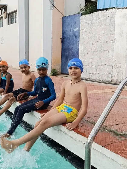 Look at these future champions! We love welcoming young swimmers and providing a fun, encouraging space for them to build confidence and learn a vital life skill. These kids are getting ready to make some waves.