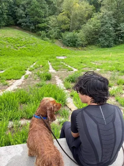 Lucy, a beautiful Cocker Spaniel, enjoying a quiet moment with her owner after relocating to the USA. These peaceful scenes are the goal of every relocation.