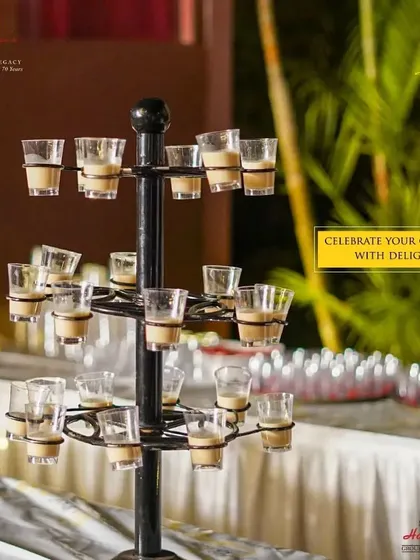 Celebrate your occasions with delightfulness. This unique spiral stand for serving chai or coffee shots is a creative and fun addition to any event.