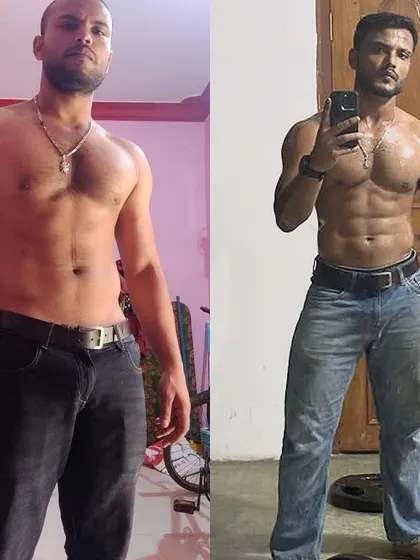 This is what a natural fat-to-lean transformation looks like. This client achieved his best shape by following my free plans and guidance, proving that with will, there is always a way.
