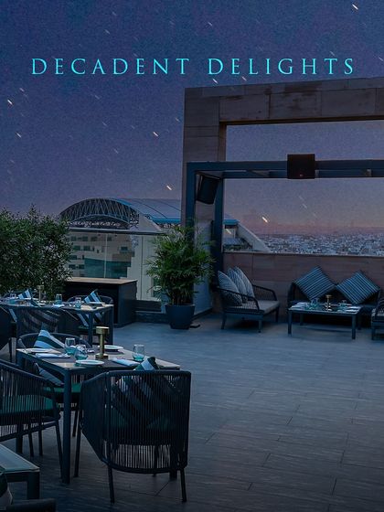 Decadent delights and stellar views are the hallmarks of our rooftop dining experience at Nakshatra.