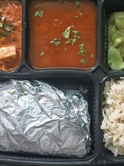 A rich and flavorful thali with kadai paneer and chole masala. This is a great option for when you want a restaurant-style meal with a homemade touch.