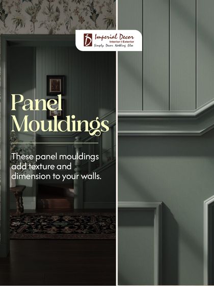 Panel mouldings add texture and dimension to your walls. Here, they are used to create a classic wainscoting effect, bringing a sense of traditional elegance and architectural detail to the space.
