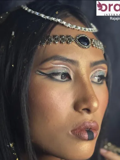 This shot captures the regal and powerful essence of the ancient Egyptian queen.