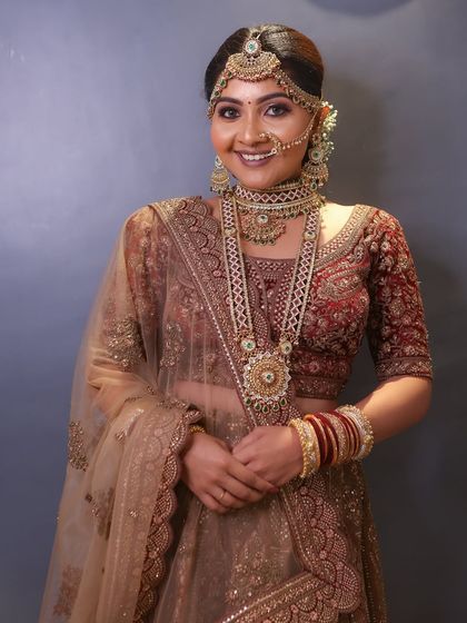 A happy and confident bride. This photo captures the joy and beauty that my students learn to create.