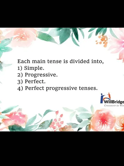 To further understand tenses, it is helpful to know they are divided into simple, progressive, perfect, and perfect progressive forms. We cover all of these in detail.