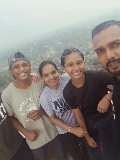 A happy moment with the team while traveling. These are the memories we build.