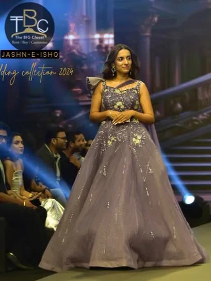 Introducing the Belle of the Ball Lavender Gown from my latest wedding collection. Made with high-quality organza and shimmering sequins, it features chic sculpted sleeves for a modern touch.