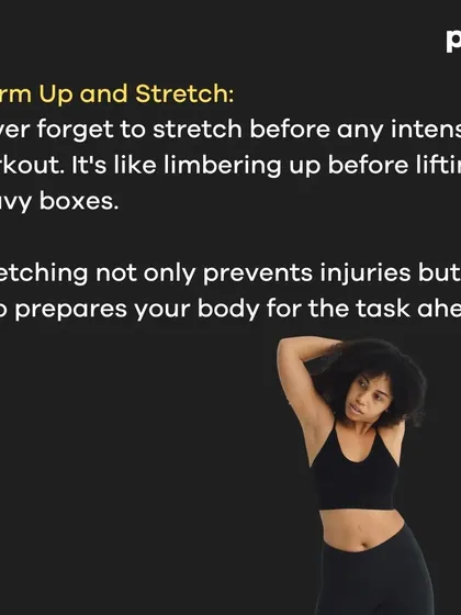 This series is for women with a broad structure. It gives health hacks like the importance of strong legs for performance, doing light aerobic exercise to boost circulation, and warming up properly to prevent injuries.