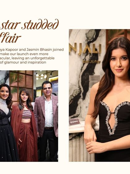 A star-studded affair. Shanaya Kapoor and Jasmin Bhasin joined us for our Ludhiana launch, leaving an unforgettable mark of glamour.
