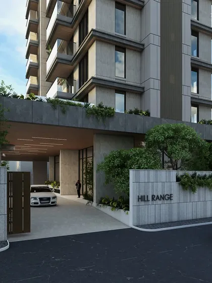 The architecture of this residential tower in Bandra West embraces luxury with every line. Clad in a Reckli exterior with stone texture paint, the building boasts a minimalist elegance with its clean horizontal and vertical lines, crowned with a distinctive touch of grandeur.