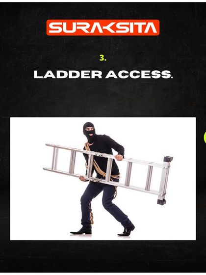 Mistake #3: Leaving ladders accessible outside. This provides an easy entry point to upper floors. My perimeter protection systems, including window sensors, can alert you if these areas are breached.