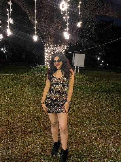 A candid shot from our New Year's Eve gig. The beautiful lighting and festive atmosphere made it a magical night to end the year.