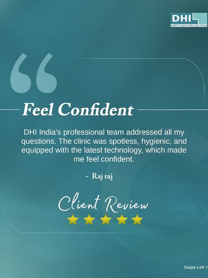 **Client Review: Feel Confident:** Raj raj felt confident after our professional team addressed all his questions. He highlights the spotless, hygienic clinic equipped with the latest technology.