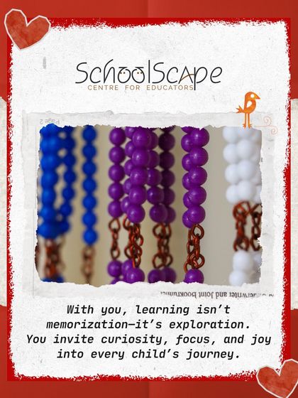 With materials like the bead chains, learning isn't memorization, it's exploration. They invite curiosity, focus, and joy into every child's journey into the world of mathematics.