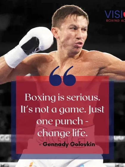 Gennady Golovkin understands the seriousness of this sport. "It's not a game. Just one punch can change a life." We train with respect for that power and the discipline it requires.