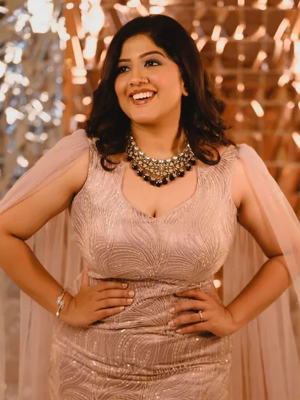 Meghana looking joyful and radiant. It's always a pleasure to create makeup for clients who have such a wonderful presence.