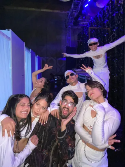 The whole crew together backstage. These are the people who make the magic happen. I love the family vibe we build while working on big concerts and shows.