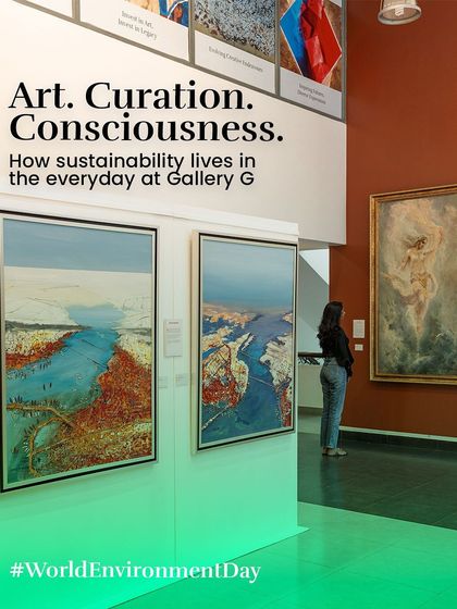 On World Environment Day, we reflect on how thoughtful curation can be a sustainable act. At Gallery G, sustainability is a quiet commitment woven into every show, space, and story we share.