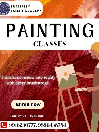 This flyer for our painting classes invites you to transform your visions into reality. We offer a creative space for everyone, from beginners holding a brush for the first time to experienced painters looking to refine their technique.