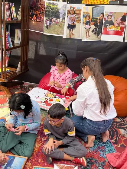 More scenes from our activity corner at the Kukdukoo fest. We love participating in community events that promote art and literature for children.