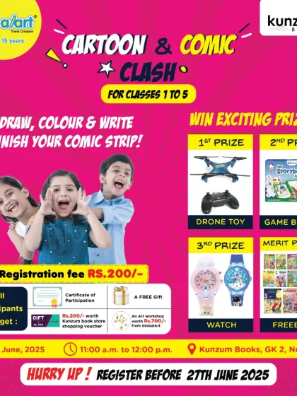 We love to spark a little friendly competition. Our events, like this Cartoon and Comic Clash, come with exciting challenges and amazing prizes that make the experience even more thrilling.