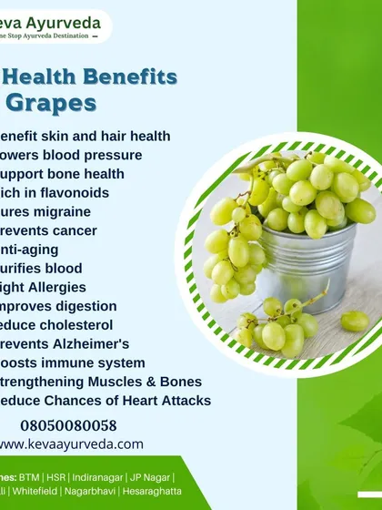 Grapes are more than just a tasty fruit. They are rich in flavonoids, support bone health, help lower blood pressure, and can even aid in preventing migraines.