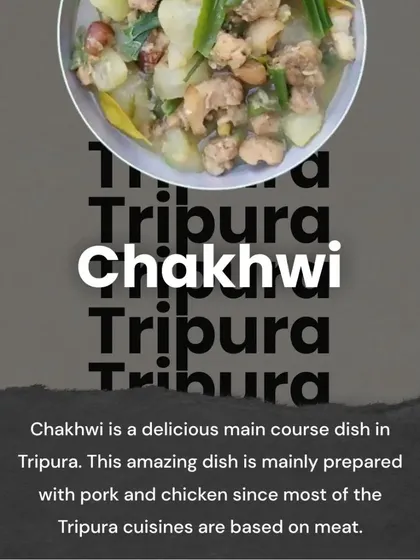 Exploring the delicacies of India, from the famous Dal Bati Churma of Rajasthan to the light and fluffy Dhokla of Gujarat. We also feature the nutritious Kafuli from Uttarakhand and the meat-based Chakhwi from Tripura.