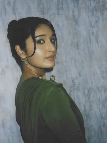 A sleek and sophisticated knot bun hairstyle I created for influencer Niharika NM. This polished updo is perfect for editorial shoots or any formal event where you want a clean, high-fashion look.