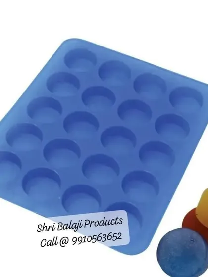 A 24-cavity round mold for making small, button-like soaps or embeds. This is a versatile mold for adding creative touches to your soap designs.