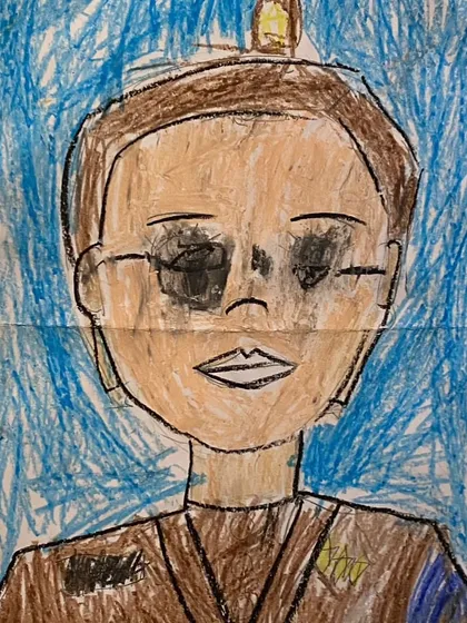 How does a preschooler make a portrait? With our method, they learn to combine shapes to create recognizable faces, like this fantastic self-portrait.