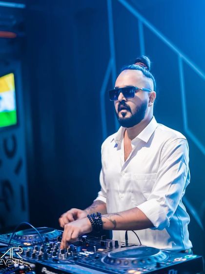 A stylish shot of me DJing at Sunburn Union.