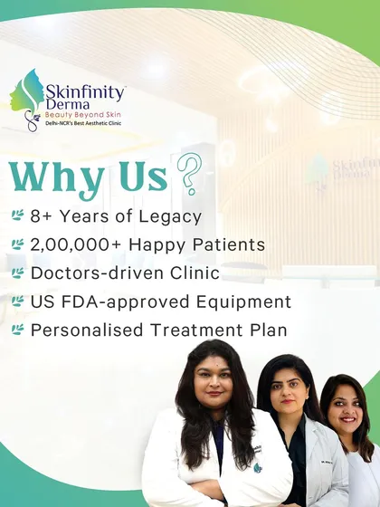 When you choose us, you are choosing a clinic built on trust and expertise. With over 8 years of experience and more than 200,000 happy patients, we are a doctor-driven clinic. We use only US FDA-approved equipment and create a personalized treatment plan for every single person who walks through our doors.
